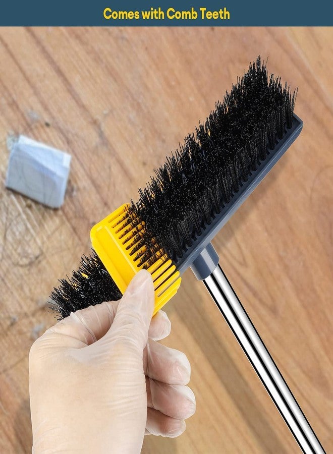 Whixant Grout Brush with Long Handle - Shower Floor Tile & Tub Scrubber Cleaning Brush and Scraper - Extendable 3-in-1 Large Stiff Bristles Scrub Cleaner for Kitchen, Bathroom, Swimming Pool - Image 5